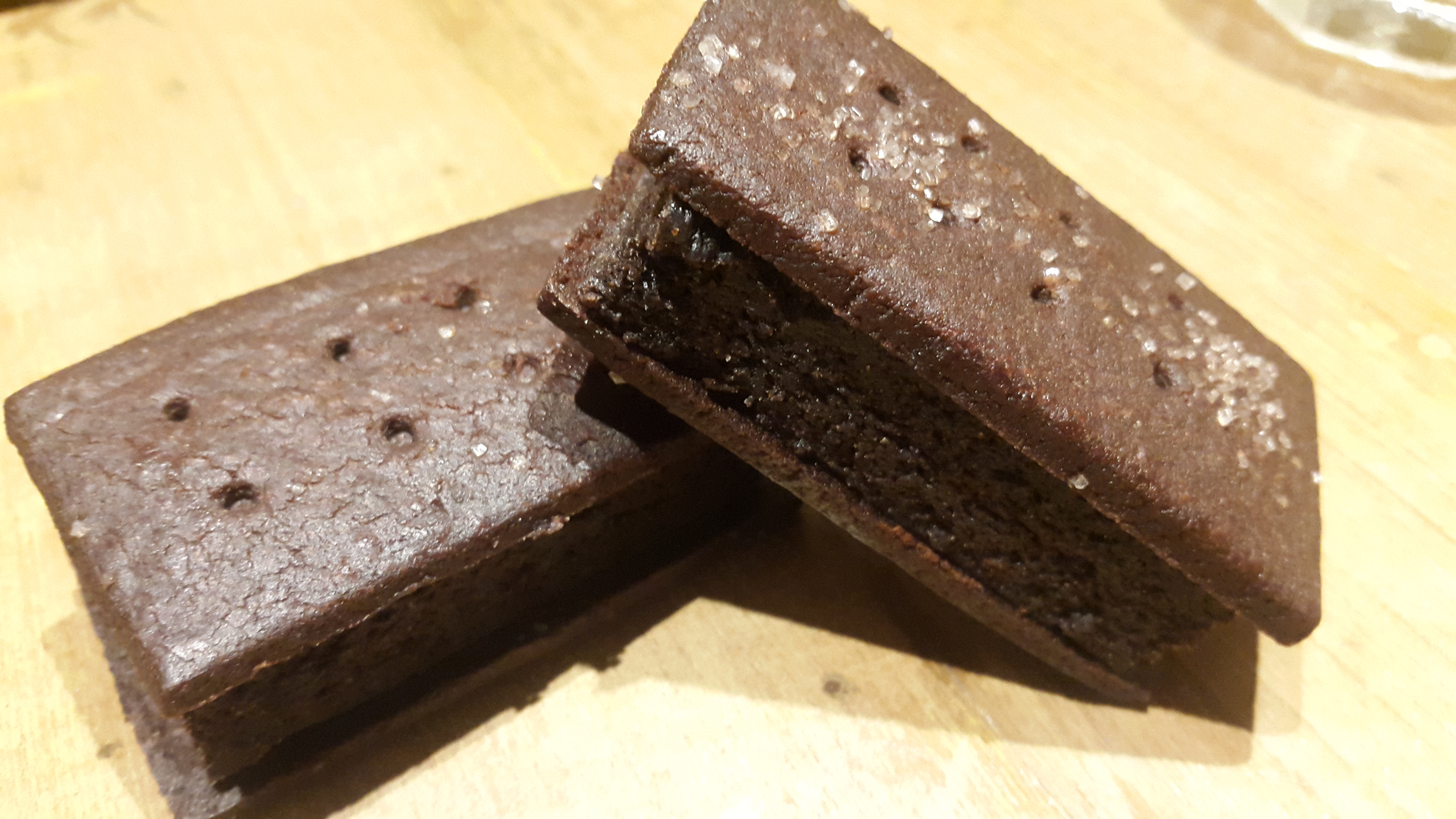 Bourbon biscuits restyled into chocolate cookies and cake